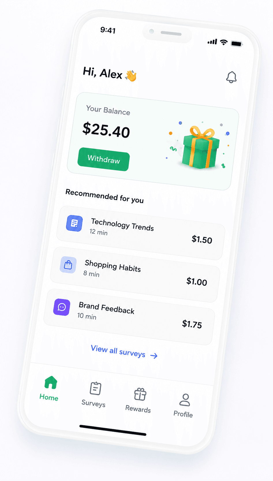 Respondent interface preview for research panels