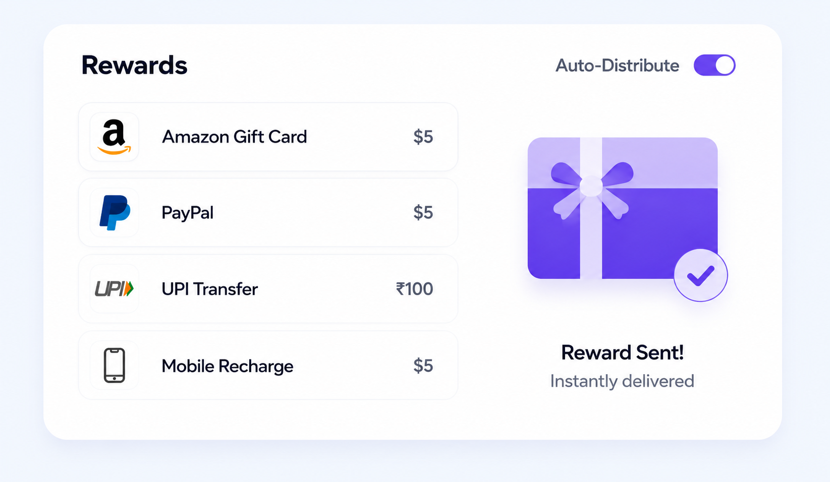 Rewards and incentive payouts