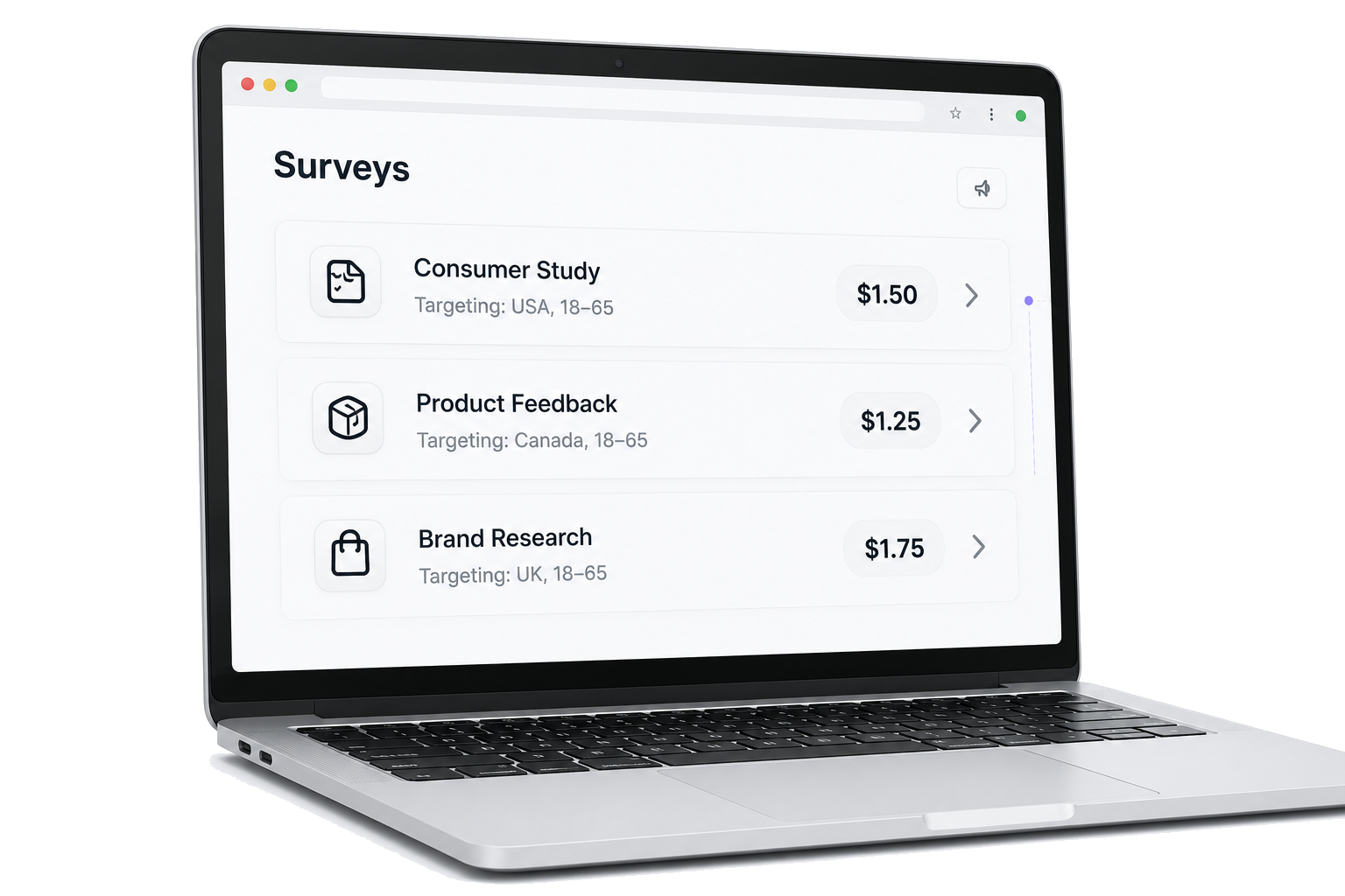 Survey redirects and marketplace partner routing illustration